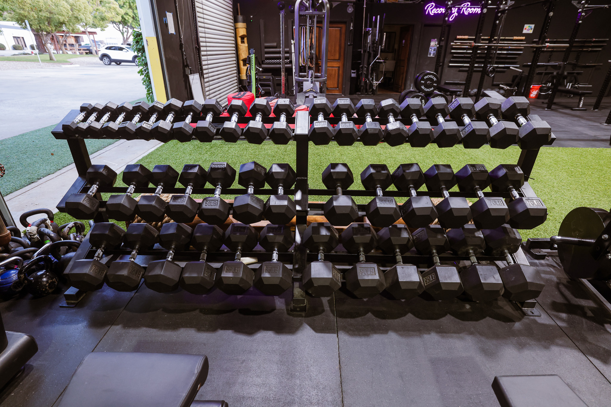 The dumbbell run at The Strength Collective
